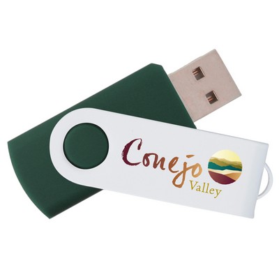 iClick® White Swivel USB Flash Drive 16GB